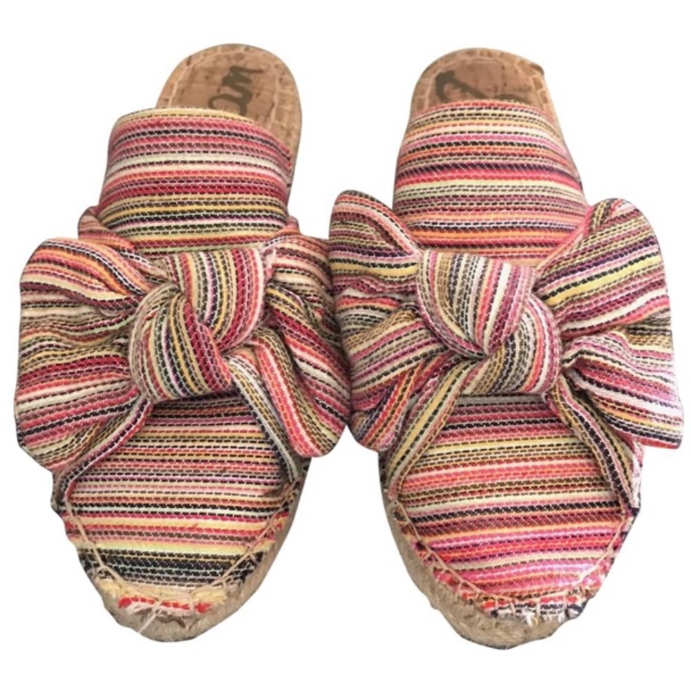 Sam Edelman multi striped espadrille mules